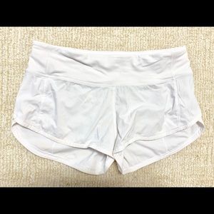 White Lululemon Speed Up Short Size 4